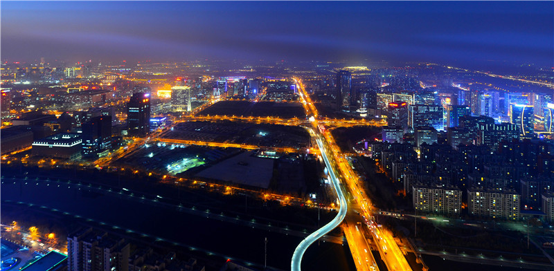 16--56層俯瞰鄭東新區(qū)夜景